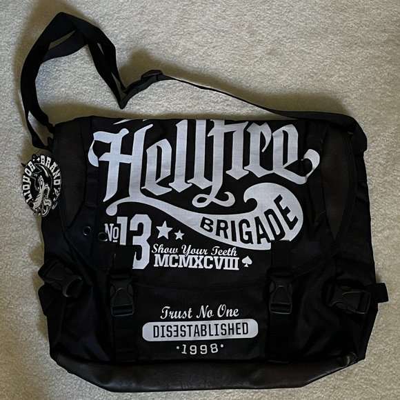 Liquor Brand Other - Liquor Brand Hellfire Brigade Trust No One Est. 1998 Messenger Bag NWT